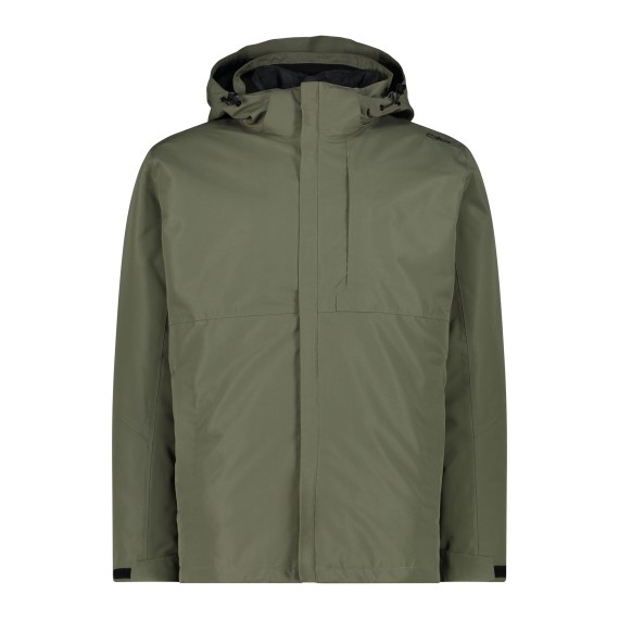 CMP MAN JACKET ZIP HOOD DETACHABLE INN. OLIVE